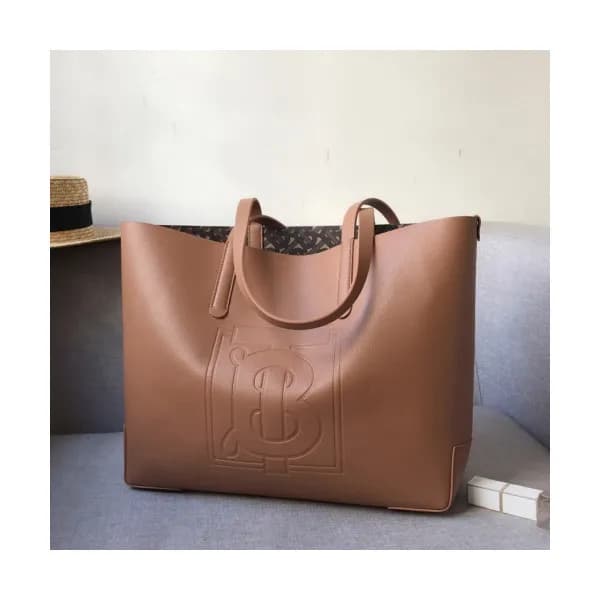 Burberry 2019 Leather TB Tote Shoulder Shopper Bag… - 1