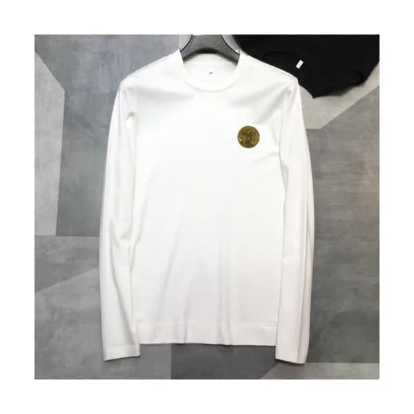 Versace 2019 Mens Medusa Logo Crew-neck Silket Tsh… - 1