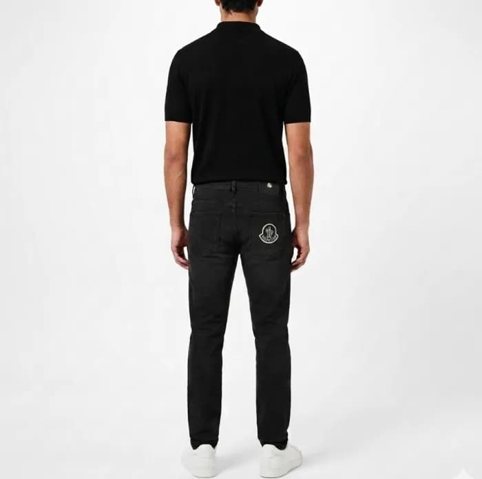 Moncler Mens Casual Logo Denim Pants -몽클레어 남성 캐쥬… - 1