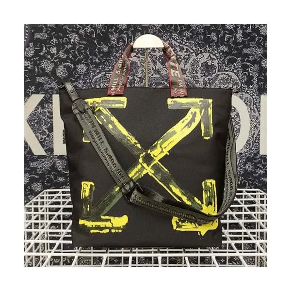 Off White 2019 Canvas Tote Shoulder Shopper Bag - … - 1