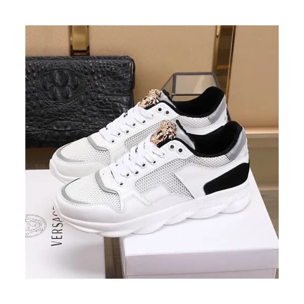 Versace 2020 Mens Leather Sneakers - 베르사체 2020 남성용… - 1
