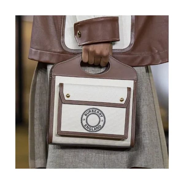 Burberry 2020 Canvas & Leather Shoulder Bag, 26.5c… - 1