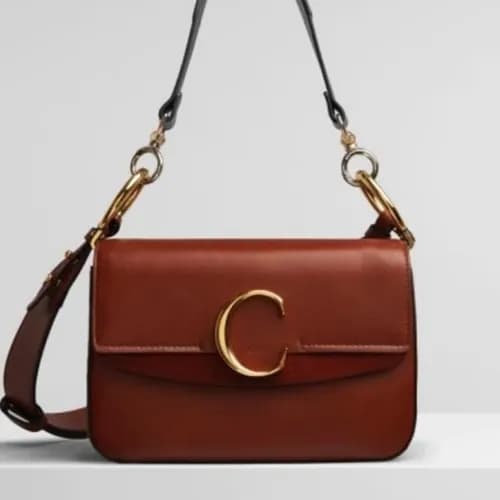 Chole 2020 C Leather Tote Shoulder Bag, 24cm - 끌로… - 1