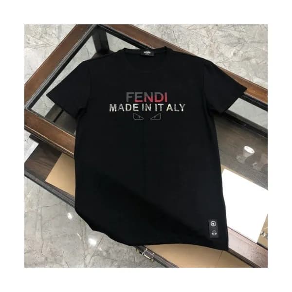[펜디]Fendi 2020 Mens Logo Casual Silket Short Sleev… - 1