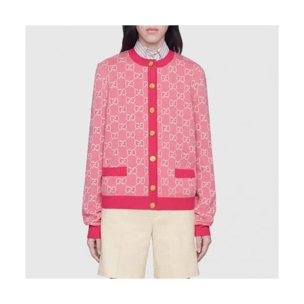 Gucci Womens Trendy Crew-neck Wool Cardigan - 구찌 2… - 1