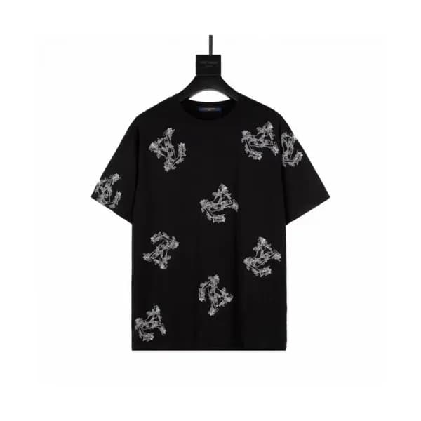Louis vuitton Mm/Wm Logo Short Sleeved Tshirts bl… - 1