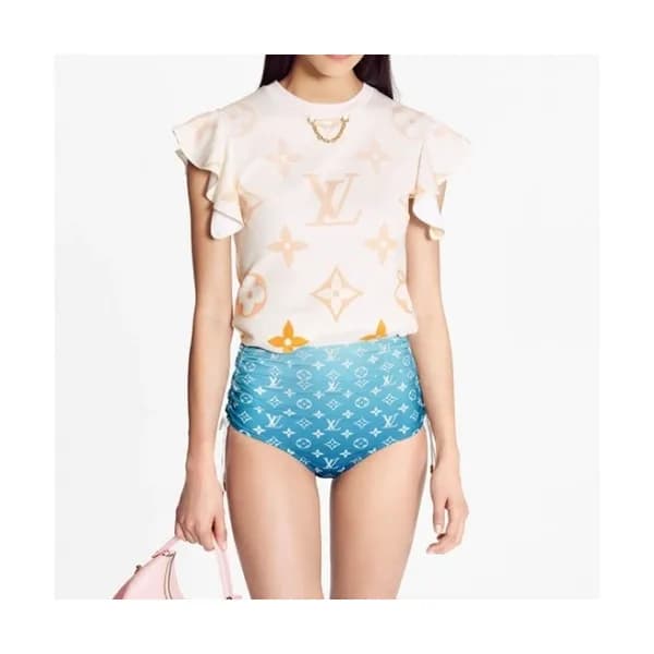 Louis vuitton Womens Logo Short Sleeved Tshirts Wh… - 1