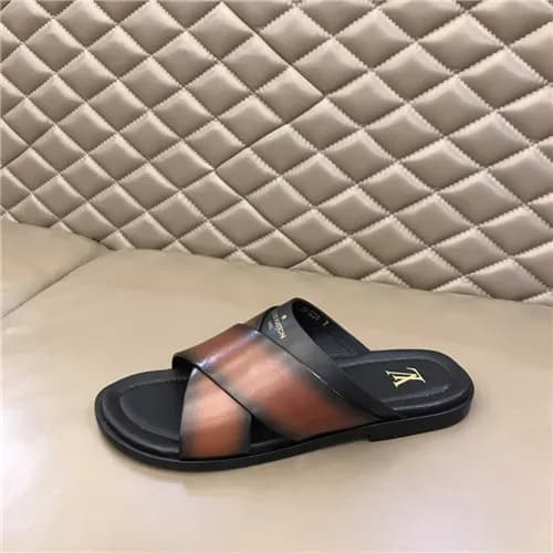 Louis Vuitton 2021 Men's Leather Slipper,LOUS2… - 1