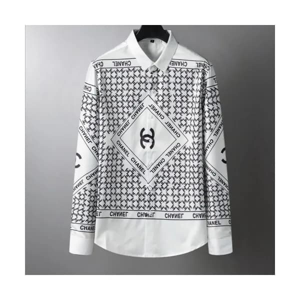 Chanel Mens Logo Tshirts White - 샤넬 2020 남성 로고 셔츠 … - 1