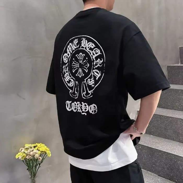크롬하츠 남성 라운드 반팔티 - Chrom Hearts Mens Round Tshirt -… - 1