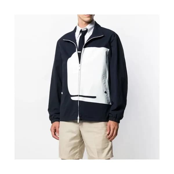 Moncler Mens Logo Casual Jackets Navy - 몽클레어 2021… - 1