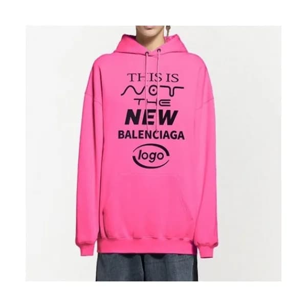 Balenciaga Mm/Wm Logo Cotton Hoodie Pink - 발렌시아가 … - 1