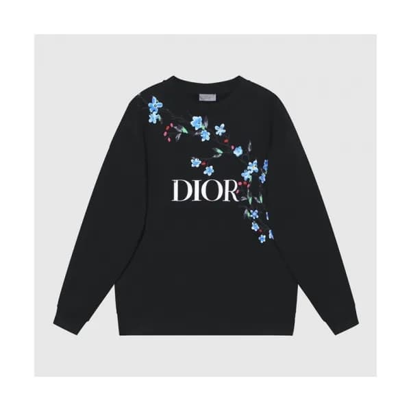 Dior Mm/Wm Logo Casual Cotton Tshirts Black - 디올 … - 1