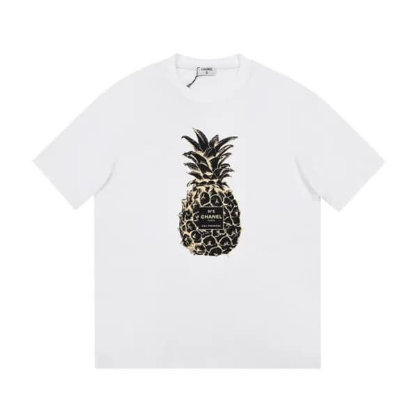 샤넬 남/여 크루넥 블랙 반팔티 - Unisex Black Tshirts - chl0836… - 1