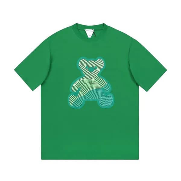 보테가 남성 크루넥 그린 반팔티 - Mens Green Tshirts - bot0259x - 1
