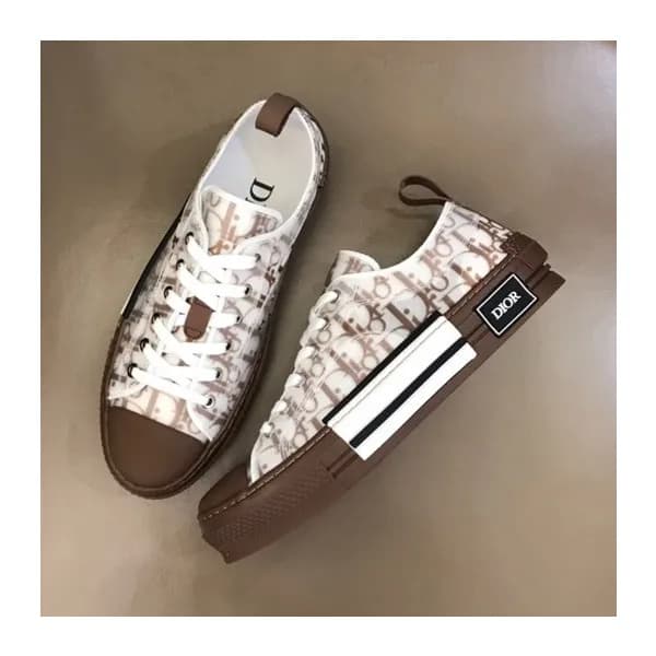 디올 남/녀 오블리크 Galaxy 브라운 스니커즈 - Unisex Brown Sneaker… - 1