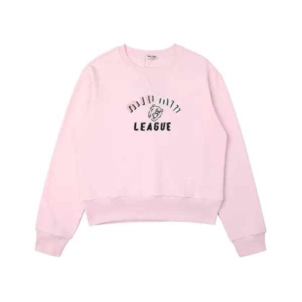 미우미우 여성 모던 맨투맨 - Miumiu Womens Pink Tshirts - miu2… - 1