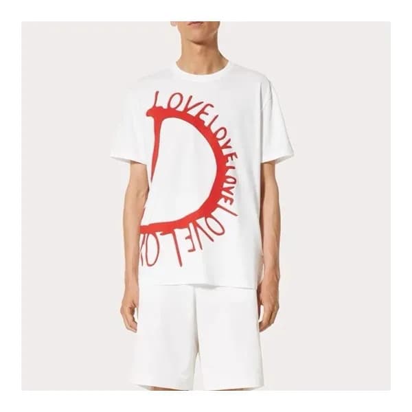 발렌티노 남성 화이트 크루넥 반팔티 - Mens White Tshirts - 0277x - 1