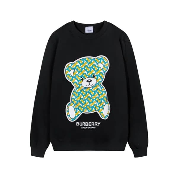 버버리 남/녀 크루넥 블랙 맨투맨 - Burberry Unisex Black Tshirts… - 1