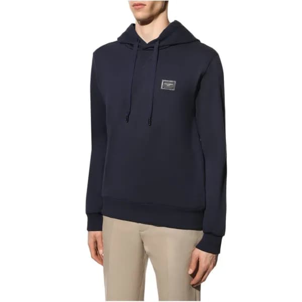 돌체앤가바나 남성 네이비 후드티 - Dolce&Gabbana Mens Navy Hoodie… - 1