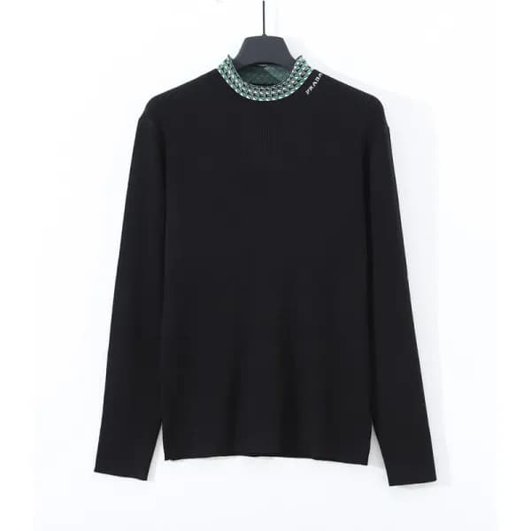 프라다 남성 터틀넥 블랙 니트 - Prada Mens Black Knits - pra028… - 1