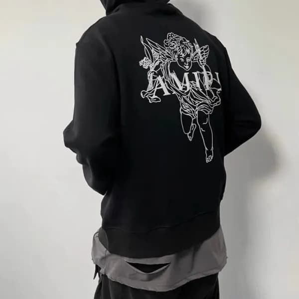 아미리 남성 블랙 후드티 - Amiri Mens Black Hoodie - amr0387x - 1