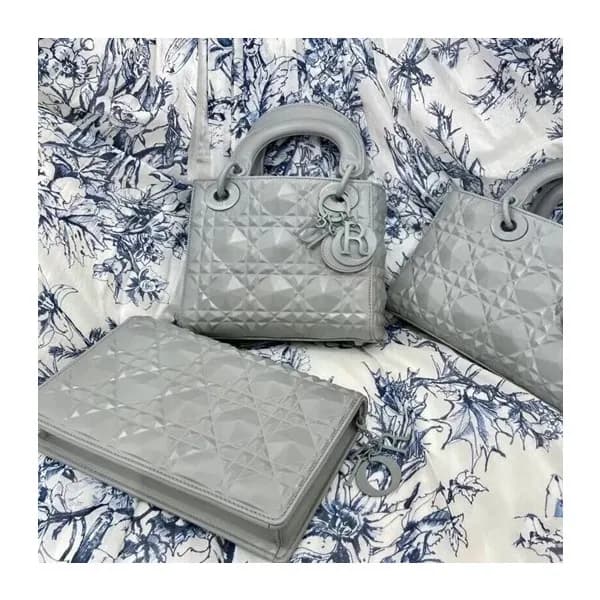 디올 여성 그레이 레이디백 - Dior Womens Gray Lady Bag - di222… - 1