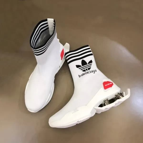 발렌시아가 남성 화이트 하이탑 스니커즈 - Balenciaga Mens White Snea… - 1