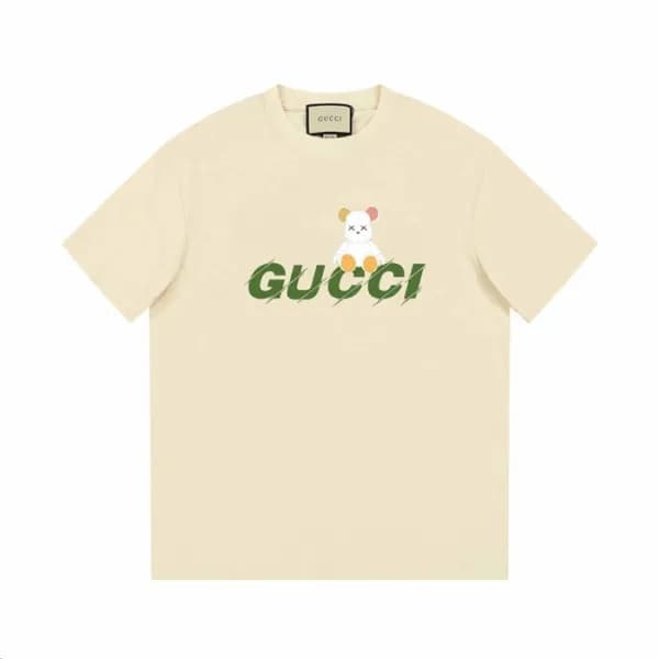 구찌 남/녀 아이보리 크루넥 반팔티 - Gucci Unisex Ivory Short sle… - 1