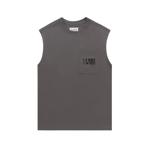 메종마르지엘라 남/녀 크루넥 블랙 나시 - Maison Margiela Unisex Bla…