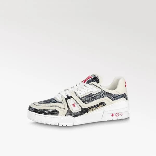 루이비통 남성 블랙 스니커즈 - Louis vuitton Mens Black Sneaker… - 1