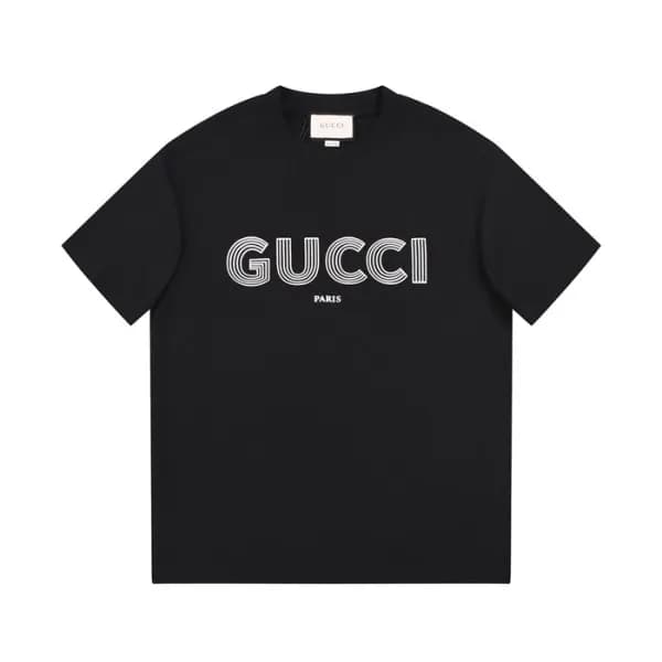 구찌 남/녀 블랙 크루넥 반팔티 - Gucci Unisex Black Short sleev… - 1