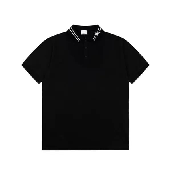 버버리 남성 블랙 크루넥 반팔티 - Burberry Mens Black Short Slee… - 1