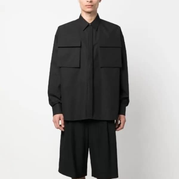 알렉산더 맥퀸 남성 블랙 셔츠 - Alexander McQueen Mens Black Sh… - 1