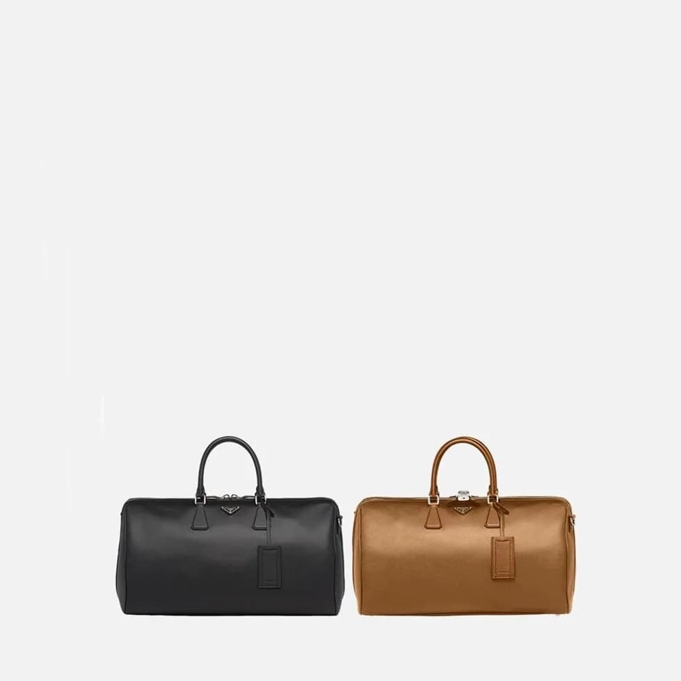 프라다 남성 사피아노 레더 트래블백 【매장-370만원대】 - Prada Mens Black… - 1