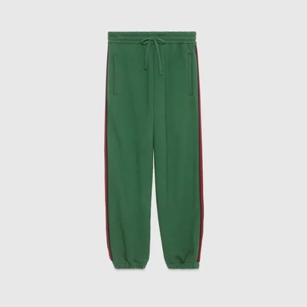 구찌 남성 그린 트레이닝 팬츠 - Gucci Mens Green Pants - fa24x - 1