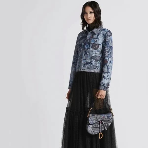디올 여성 블루 새들백 - Dior Womens Blue Saddle Bag - dib70… - 1