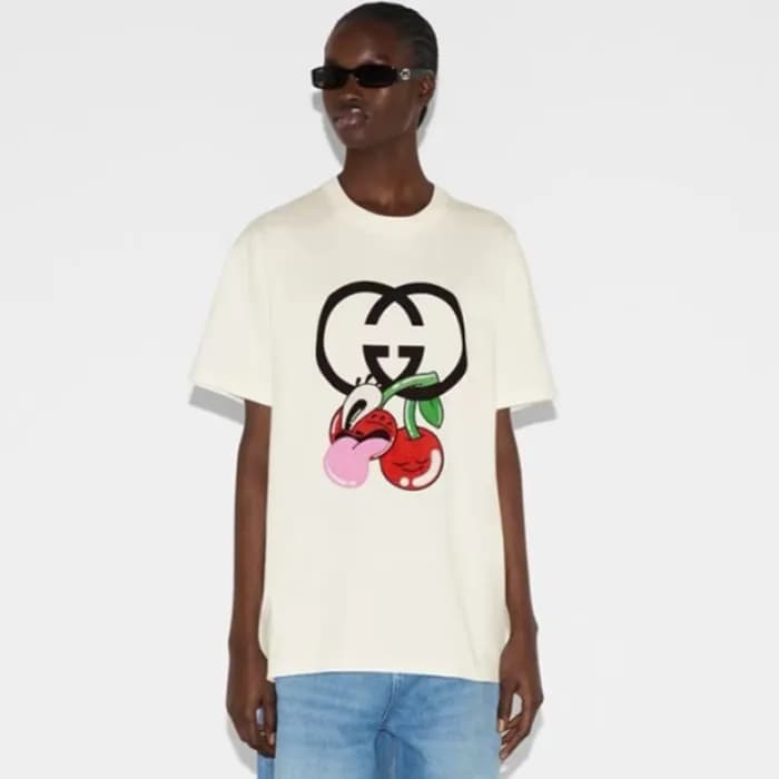 구찌 여성 화이트 티셔츠 - Gucci Womens White Tshirts - guc34… - 1