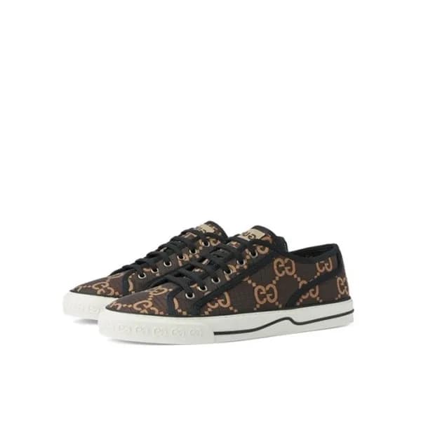 구찌 남/녀 브라운 테니스 스니커즈 - Gucci Unisex Tennis Sneakers… - 1