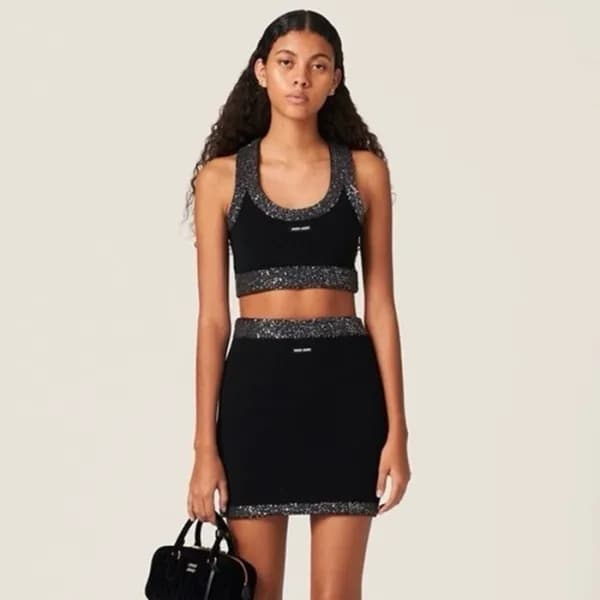 미우미우 여성 블랙 투피스 - Miumiu Ladys Black Two-pieces - m… - 1
