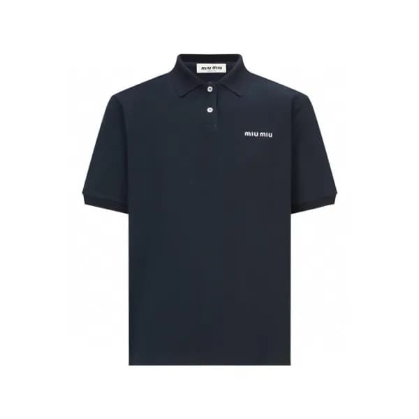 미우미우 남/녀 반팔 폴로 셔츠 - Miumiu Unisex Polo Tshirt - mi… - 1