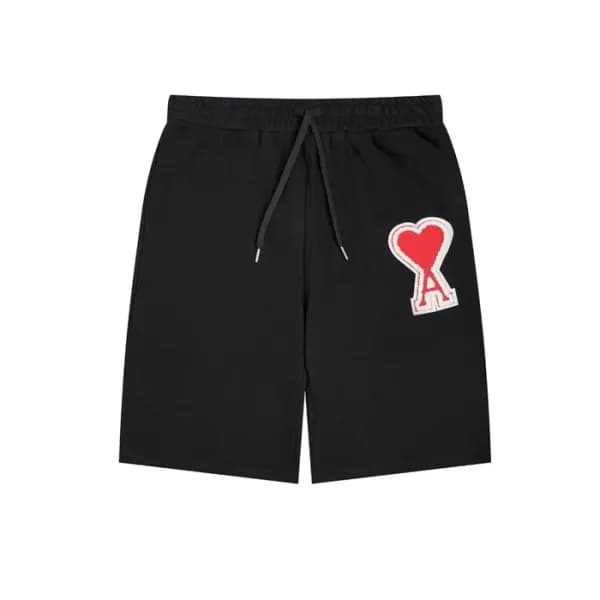 아미 남성 블랙 반바지 - Ami Mens Black Half-pants - amc694x - 1