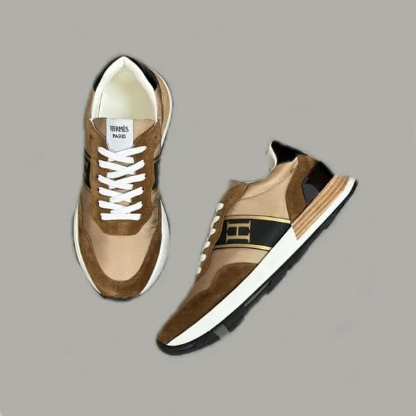에르메스 남성 엔볼 카멜 스니커즈 - Hermes Mens Camel Sneakers - … - 1
