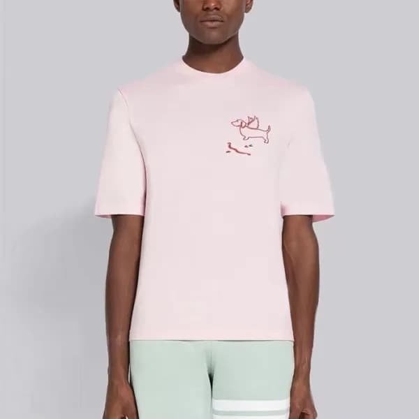 톰브라운 남/녀 라운드 반팔티 - Thom Browne Unisex Round Tshirt… - 1