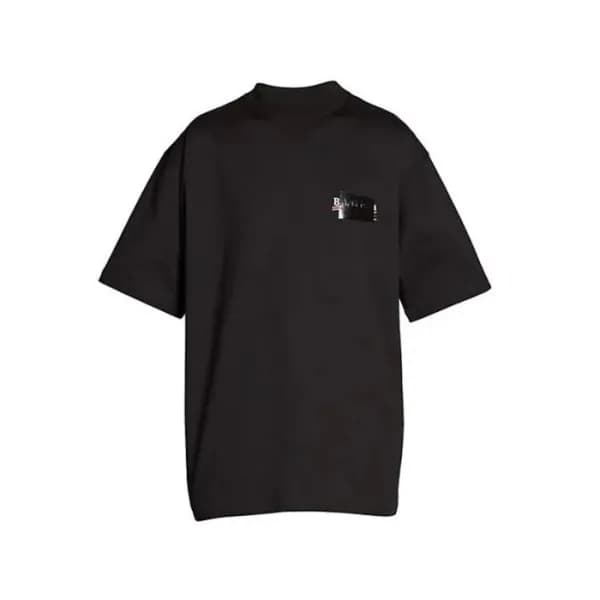 발렌시아가 남성 블랙 반팔 티셔츠 - Balenciaga Mens Black Tshirts… - 1