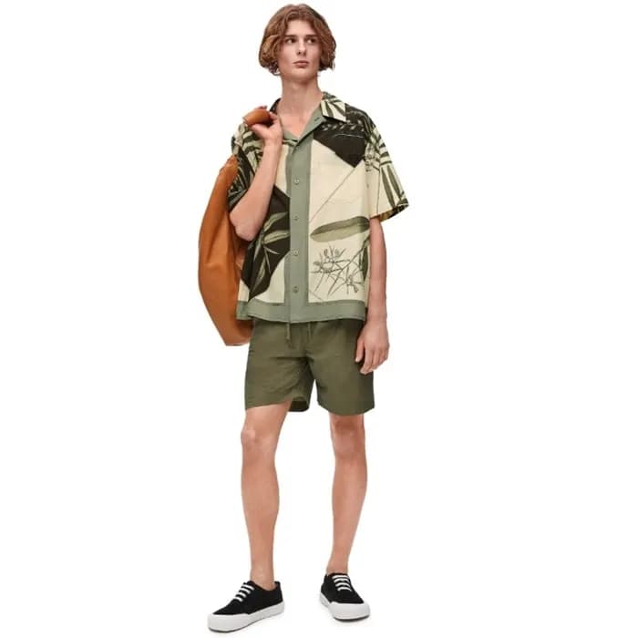 로에베 남성 캐쥬얼 반바지 - Loewe Mens Khaki Half-pants - loc… - 1