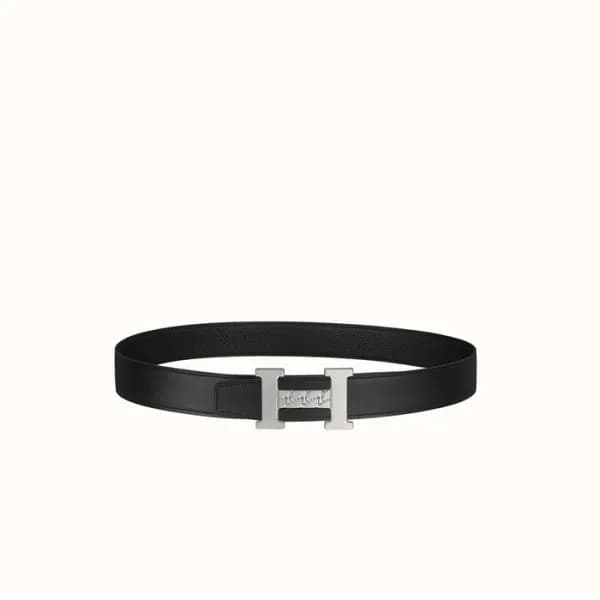 에르메스 남성 H Gourmette 버클 리버서블 벨트 - Hermes Mens H Gou… - 1