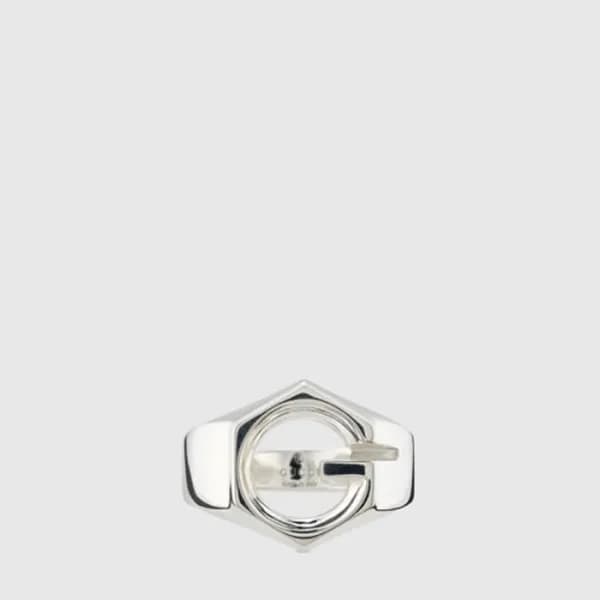 구찌 남성 지오메트릭 G 와이드 반지 - Gucci Mens Geometric G Wide… - 1