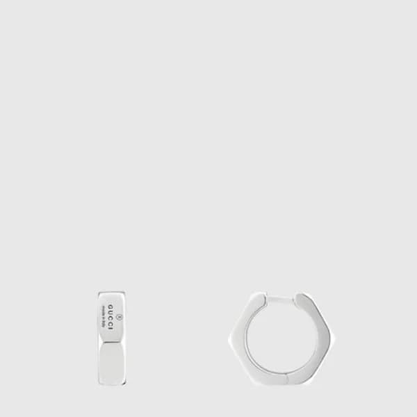 구찌 여성 팔각형 후프 이어링 - Gucci Womens Octagon Huggie Hoo… - 1