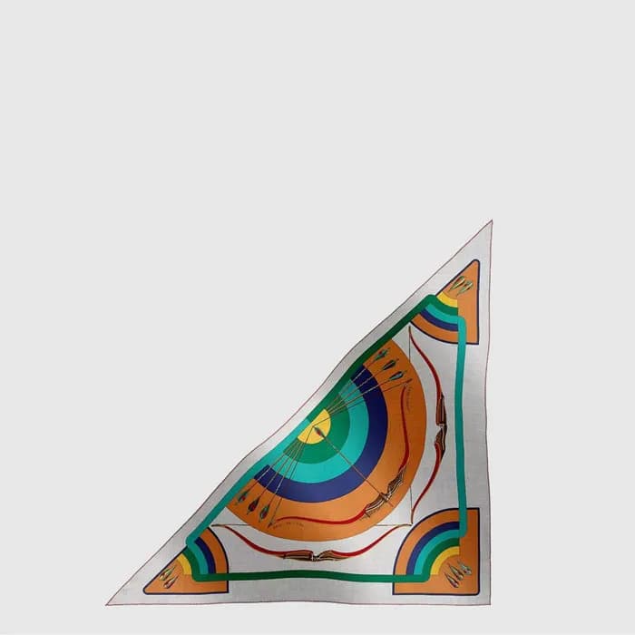 에르메스 여성 아크 앙 시엘 트라이앵글 스카프 - Hermes Womens Arcs-en-Ciel Giant Triangle Scarf - acc8815x - 1